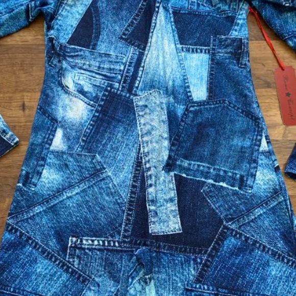 🆕 Soft Denim Print Jumpsuit - Picture 5 of 14